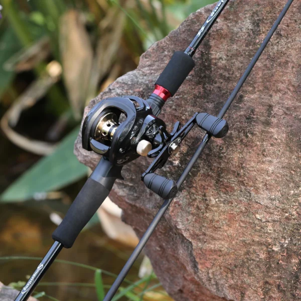 Sougayilang Carbon Rod Baitcasting Reel Set