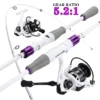 Sougayilang Carbon Fishing Rod Reel Set