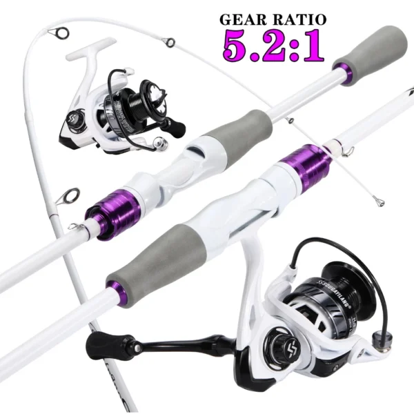 Sougayilang Carbon Fishing Rod Reel Set