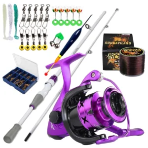 Sougayilang 1.8m Carbon Rod Reel Set