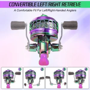 Sougayilang Aluminum Spincast Fishing Reel L11.1cm W6.4cm