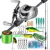 Sougayilang 1.8m Baitcasting Rod Reel Set