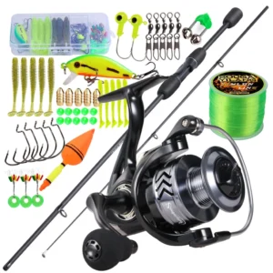 Sougayilang 1.8m Carbon Spinning Rod Reel Set