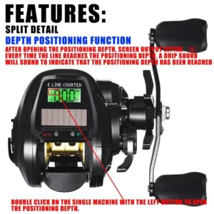 LED Screen Electronic Baitcasting Reel 10kg