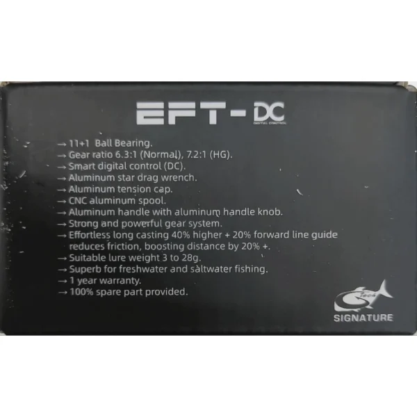 GTECH EFT-DC 71HG Baitcasting Reel