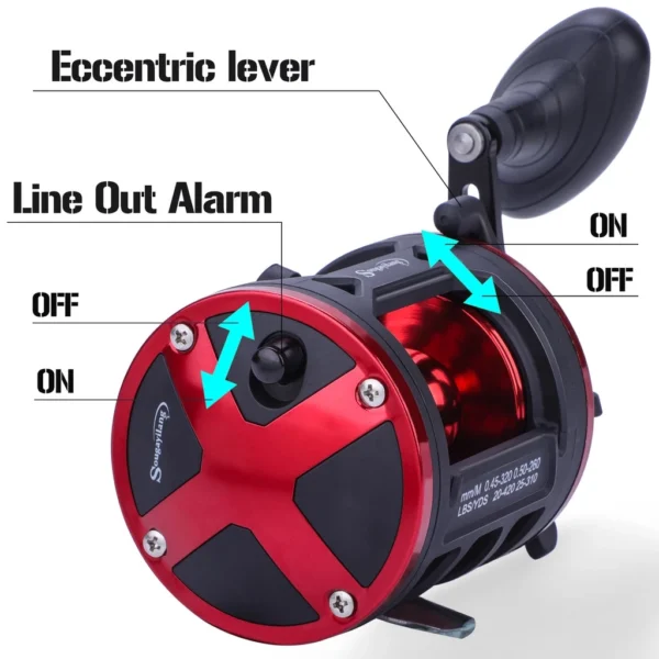 Sougayilang Trolling Drum Fishing Reel DTR-30-40 L18cm H7.5cm