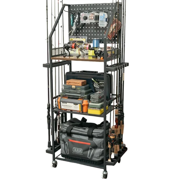 sg-11134201-81ztj-mimtkpbgk4jr7a.webp Portable Fishing Rod Storage Rack W45cm H127cm