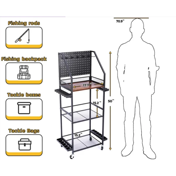 sg-11134201-81zvm-mimtkq5gfncy74.webp Portable Fishing Rod Storage Rack W45cm H127cm
